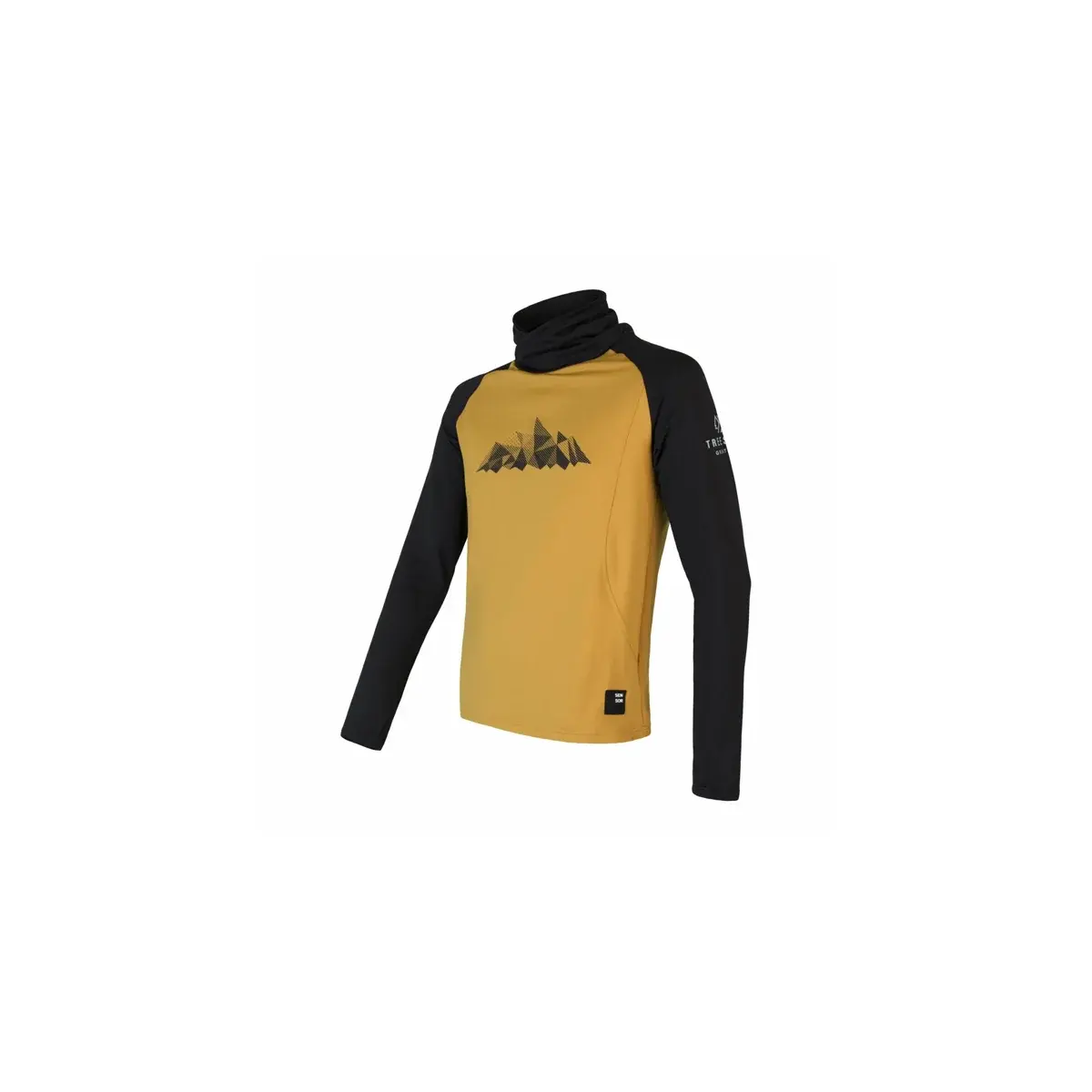 Sensor Heren functionele trui Sensor Coolmax Thermo Mountains deep mustard/zwart