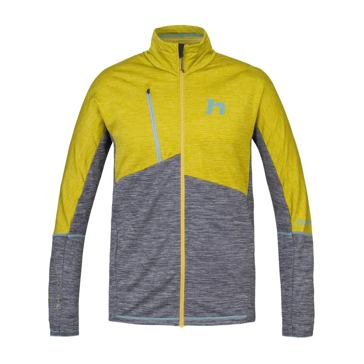 Heren wandeltrui Hannah Niro Citronelle/light gray mel