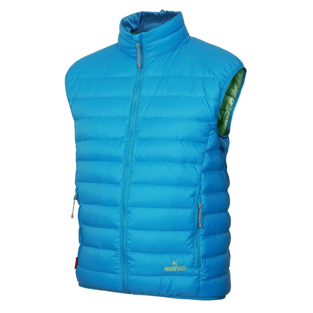 Warmpeace Heren donsbodywarmer Warmpeace Drake winter blue/mint