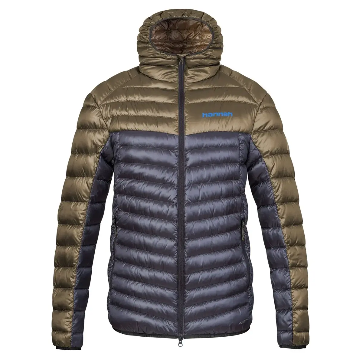 Hannah Heren gevoerde wandeljas Hannah Arden Khaki/asphalt stripe
