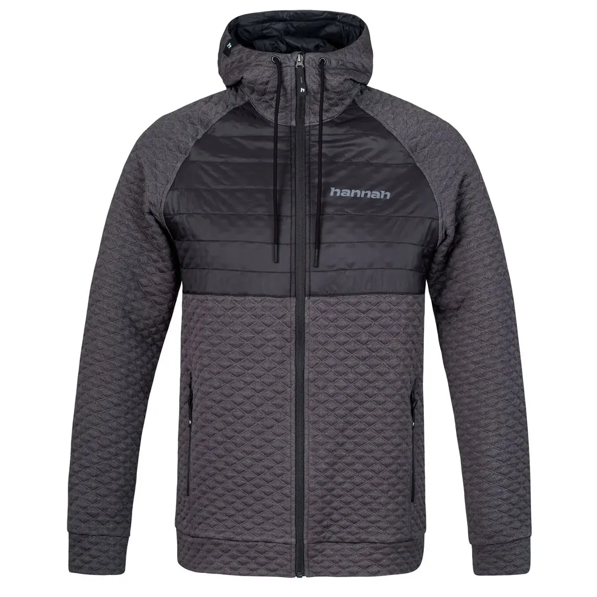 Hannah Heren gevoerde wandeltrui Hannah Quil II Asphalt mel/anthracite