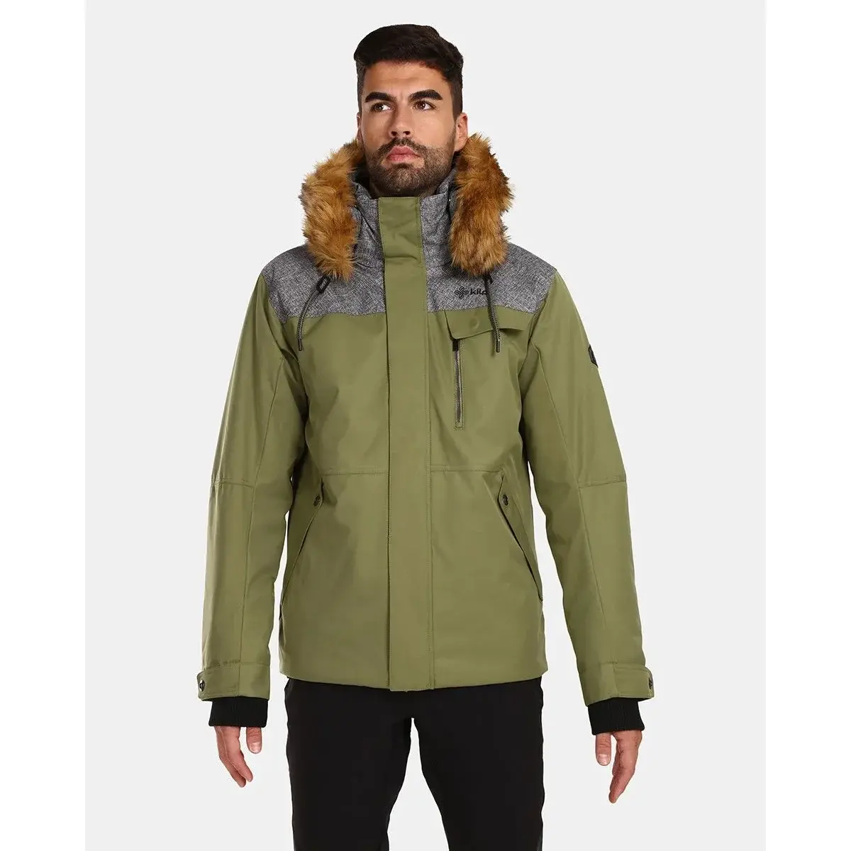 Heren gevoerde winterjas Kilpi ALPHA-M groen