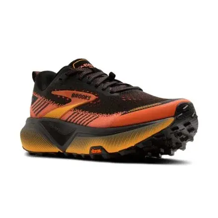 Brooks Heren hardloopschoenen Brooks Cascadia 20 M Black/Tigerlily/Orange