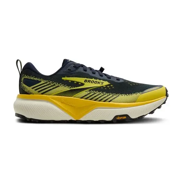 Brooks Heren hardloopschoenen Brooks Cascadia 20 M Navy/Cyber Yellow/Grey