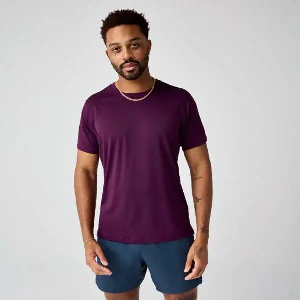 Brooks Heren hardloopshirt Brooks Dash Short Sleeve paars
