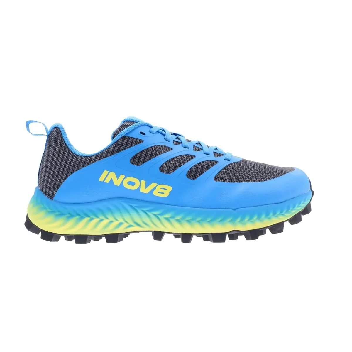 Inov8 Heren hardloopschoenen Inov8 Mudtalon M (P) dark grey/blue/yellow