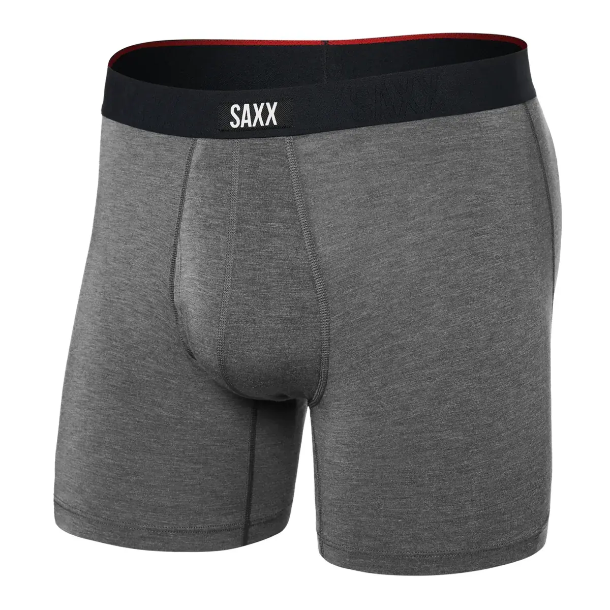 SAXX Herenboxershorts SAXX Vibe Xtra Boxer Brief Fly Dark Grey Heather