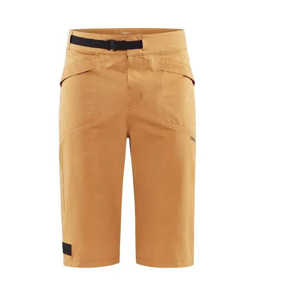 Heren korte fietsbroek Craft CORE Offroad XT Pad oranje