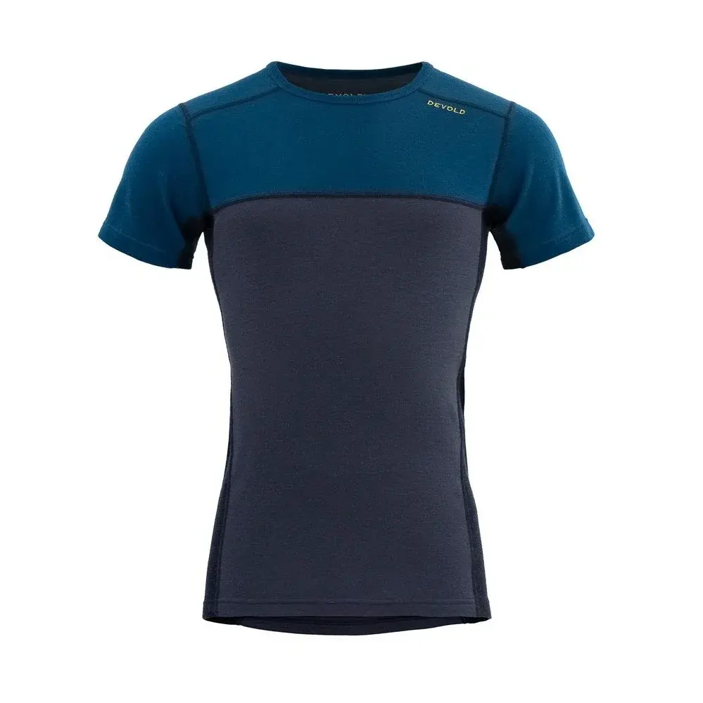 Devold Heren functioneel shirt Devold merino 190 T-Shirt Man flood/night/ink