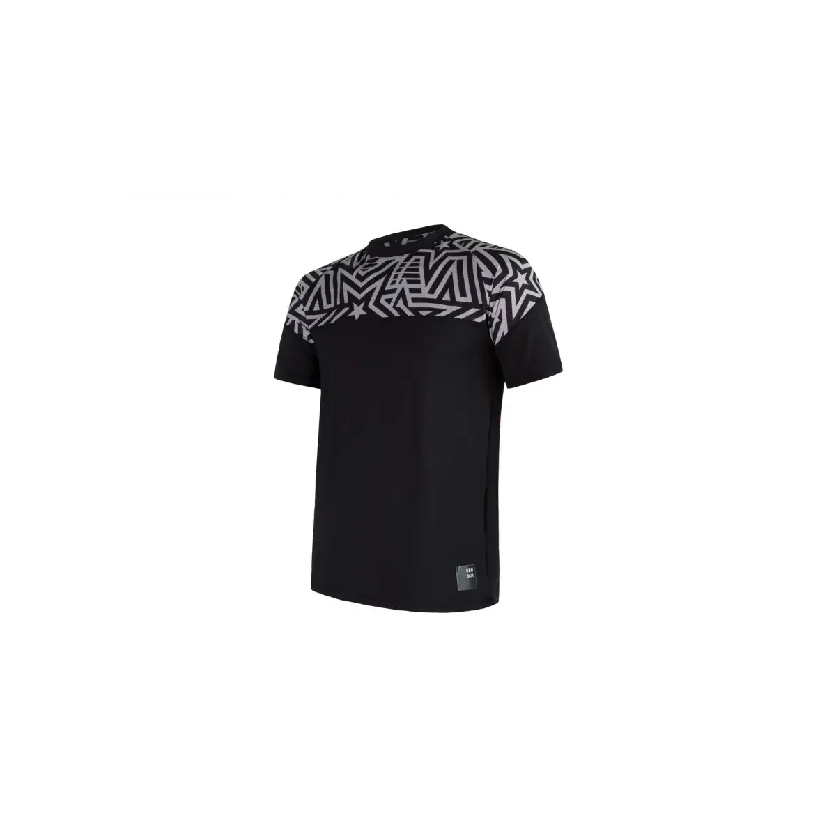 Heren functioneel shirt Sensor Coolmax Impress zwart/stars