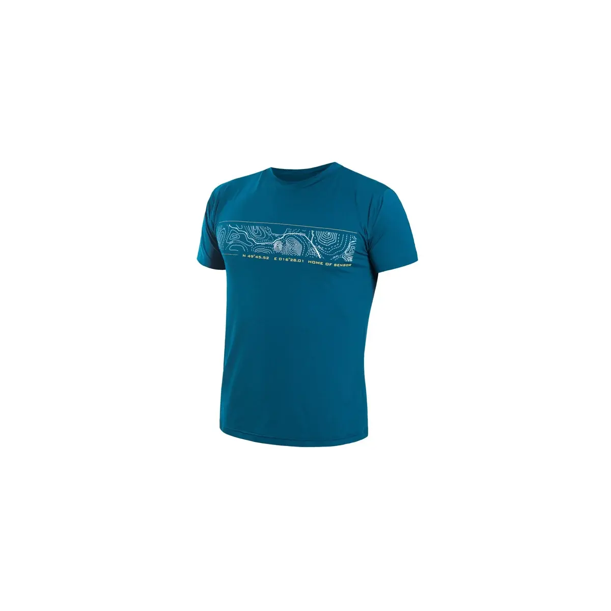 Heren functioneel shirt Sensor Coolmax Tech GPS Saffier