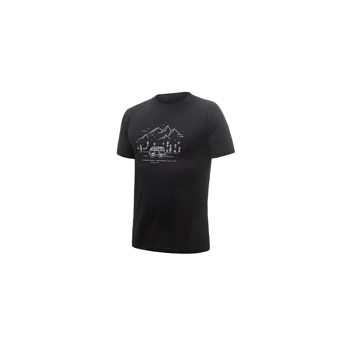 Heren functioneel shirt Sensor Merino Active PT Van Life Zwart