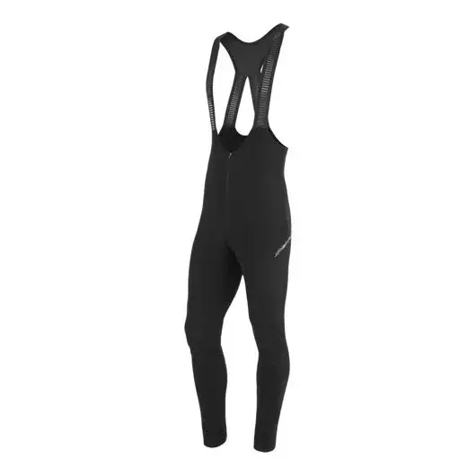 Sensor Heren lange gevoerde fietsbroek met bretels en zeem Sensor Cyklo Race Zero true black