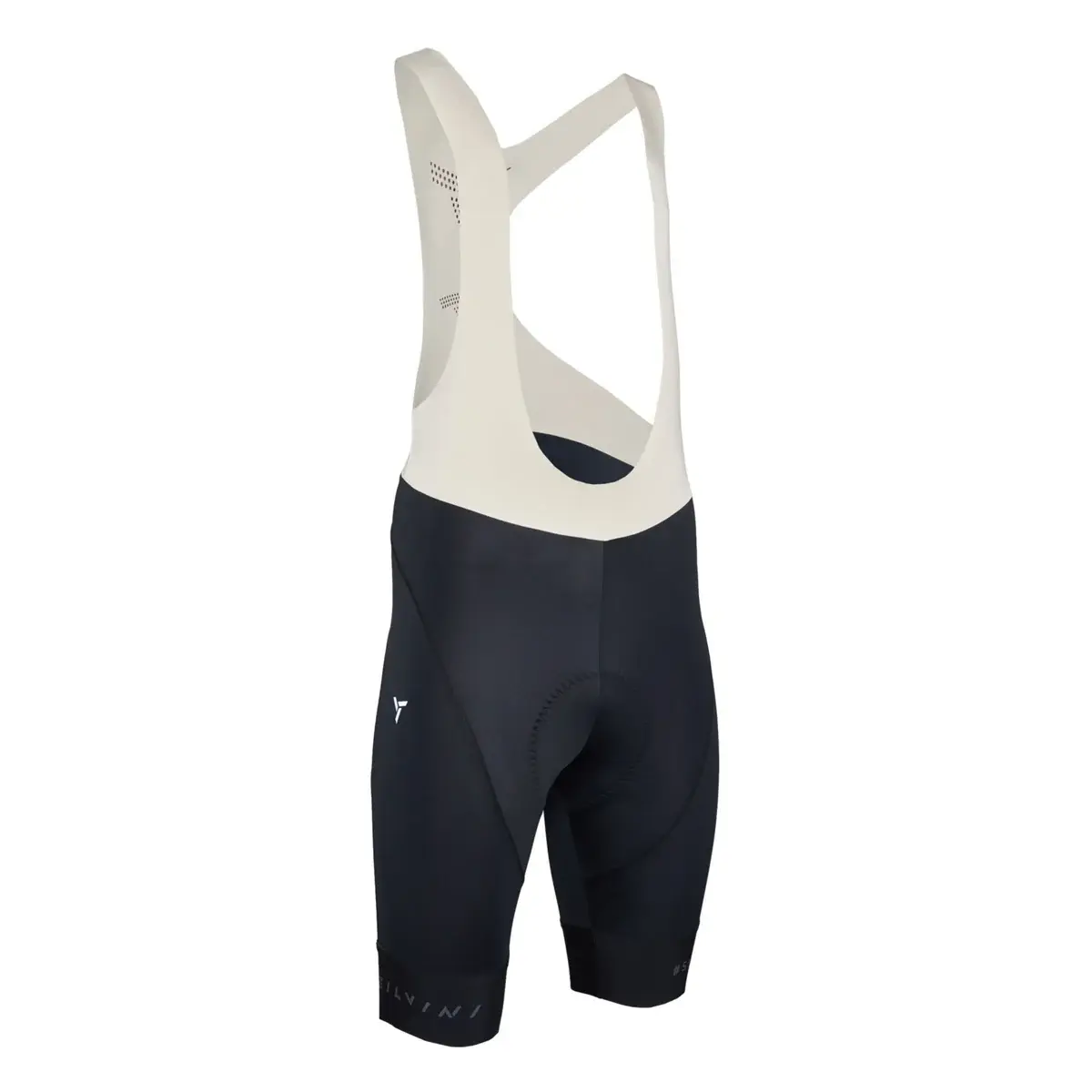 Silvini Heren korte broek Silvini met bretels MP2626 Suelo Bib black-cream