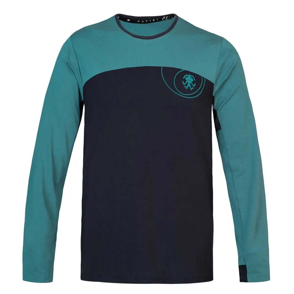 Heren klimshirt met lange mouwen Rafiki Pitone Blue nights/brittany