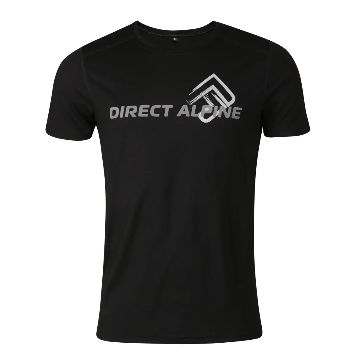 Heren merinoshirt Direct Alpine FURRY black (DA large sign)