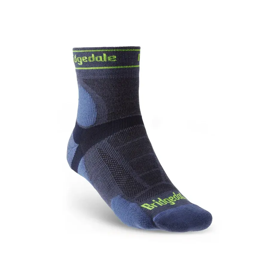 Bridgedale Heren hardloopsokken Bridgedale Trail Run UL T2 MS 3/4 Crew blue