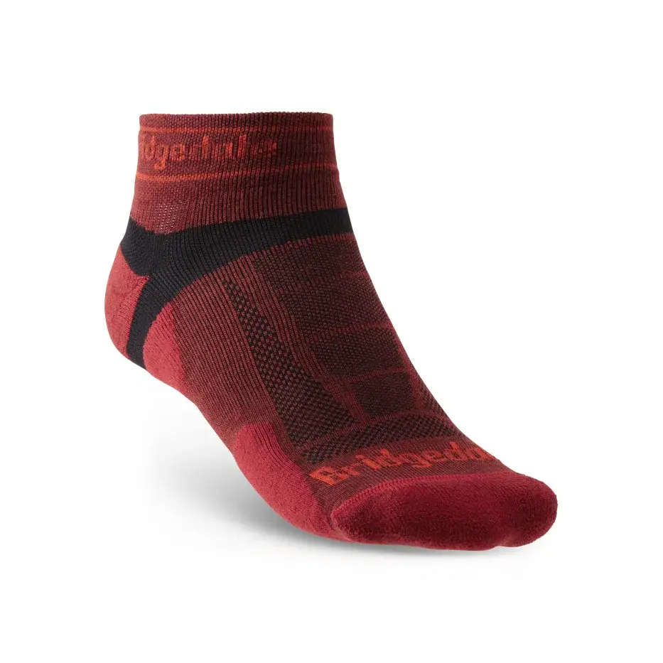 Bridgedale Heren hardloopsokken Bridgedale Trail Run UL T2 MS Low red