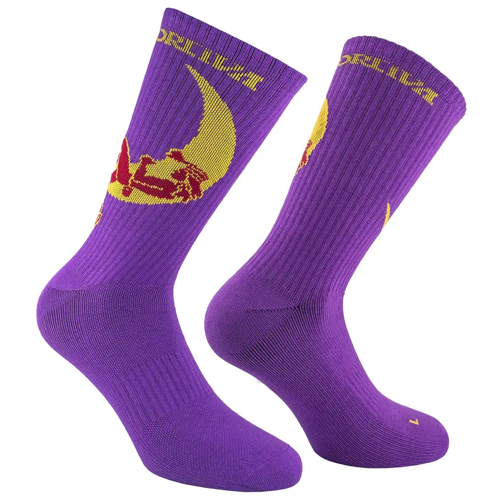 Herensokken La Sportiva Climbing on the Moon purple/yellow