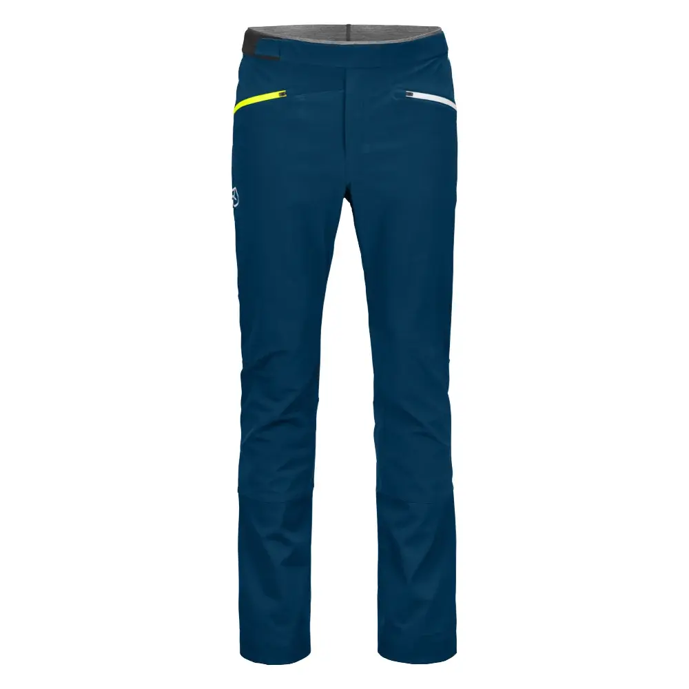 Heren softshellbroek Ortovox Col Becchei Pants petrol blue