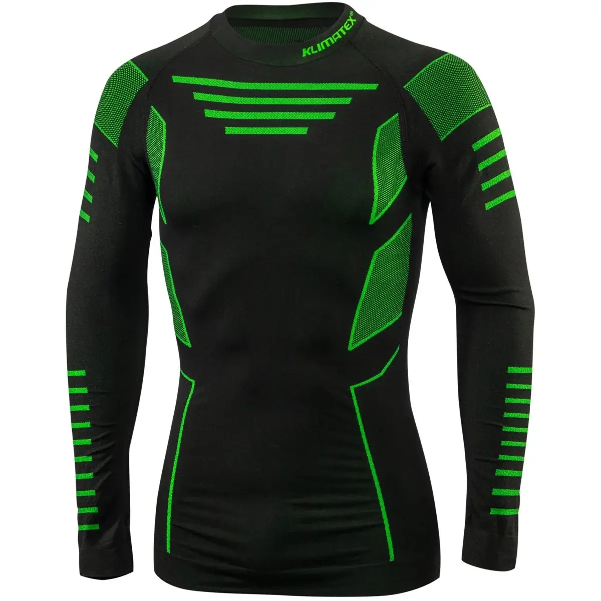 Klimatex Heren thermoshirt Klimatex Harald zwart/groen neon