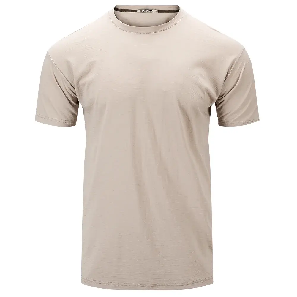 Aclima Heren thermoshirt Aclima LightWool 180 Classic Tee simply taupe