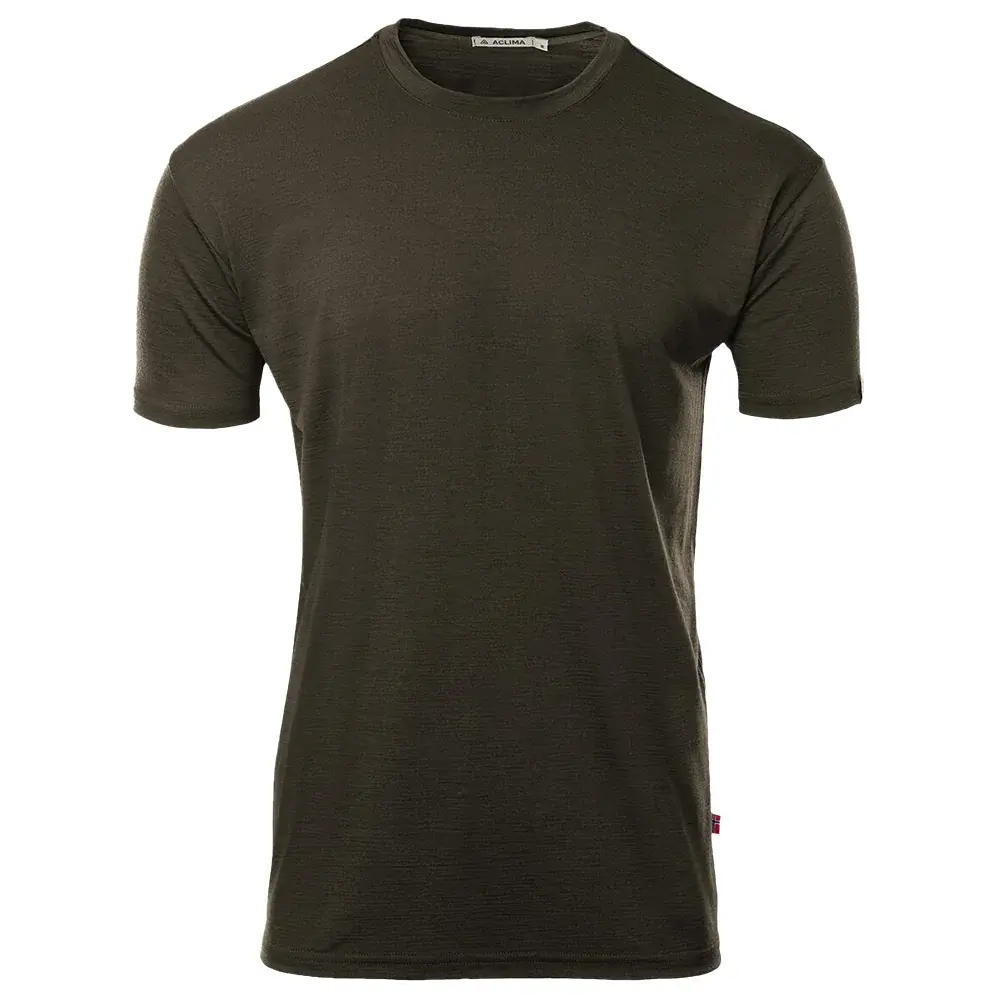 Aclima Heren thermoshirt Aclima LightWool 180 Classic Tee tarmac