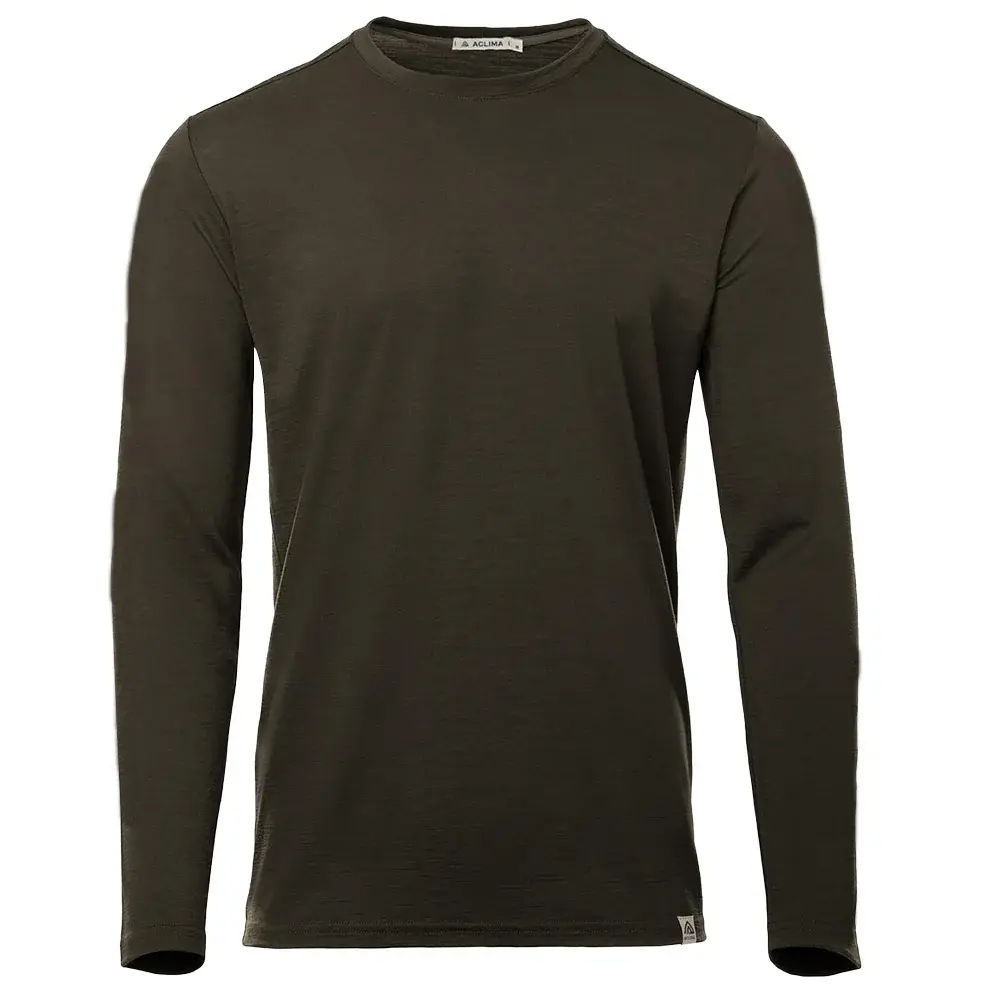 Heren thermoshirt Aclima LightWool 180 Crewneck Men tarmac