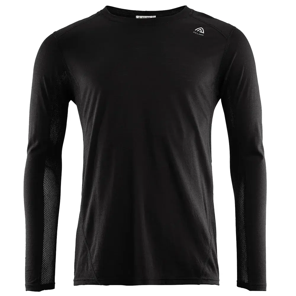 Heren thermoshirt Aclima LightWool Sports Shirt jet black