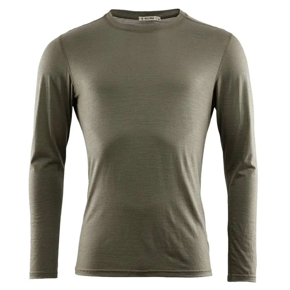 Aclima Heren thermoshirt Aclima LightWool Undershirt Long Sleeve ranger green