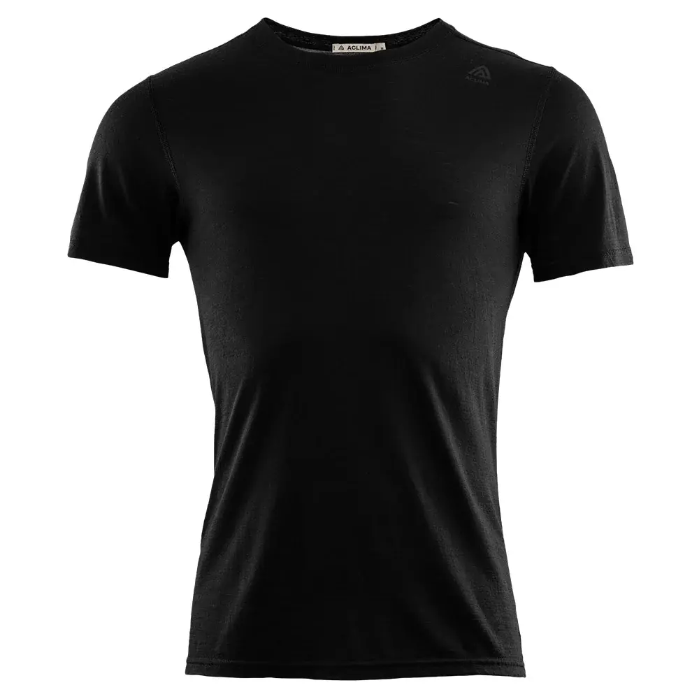Aclima Heren thermoshirt Aclima LightWool Undershirt Tee jet black