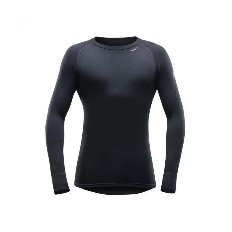 Devold Heren dubbellaags wollen shirt Devold Expedition Man Shirt zwart