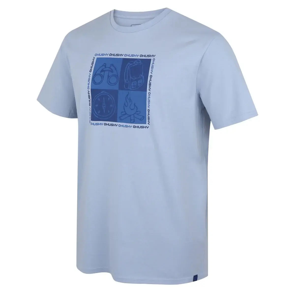 Herenshirt Husky Tee Square M light blue