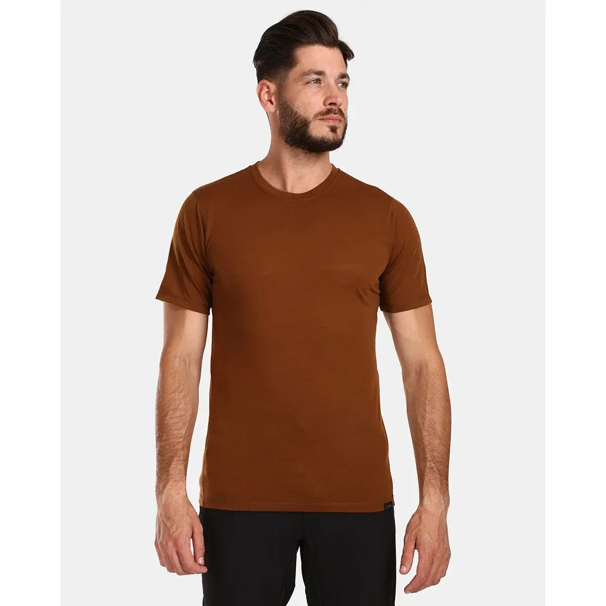 Heren merinoshirt Kilpi Sloper-M bruin