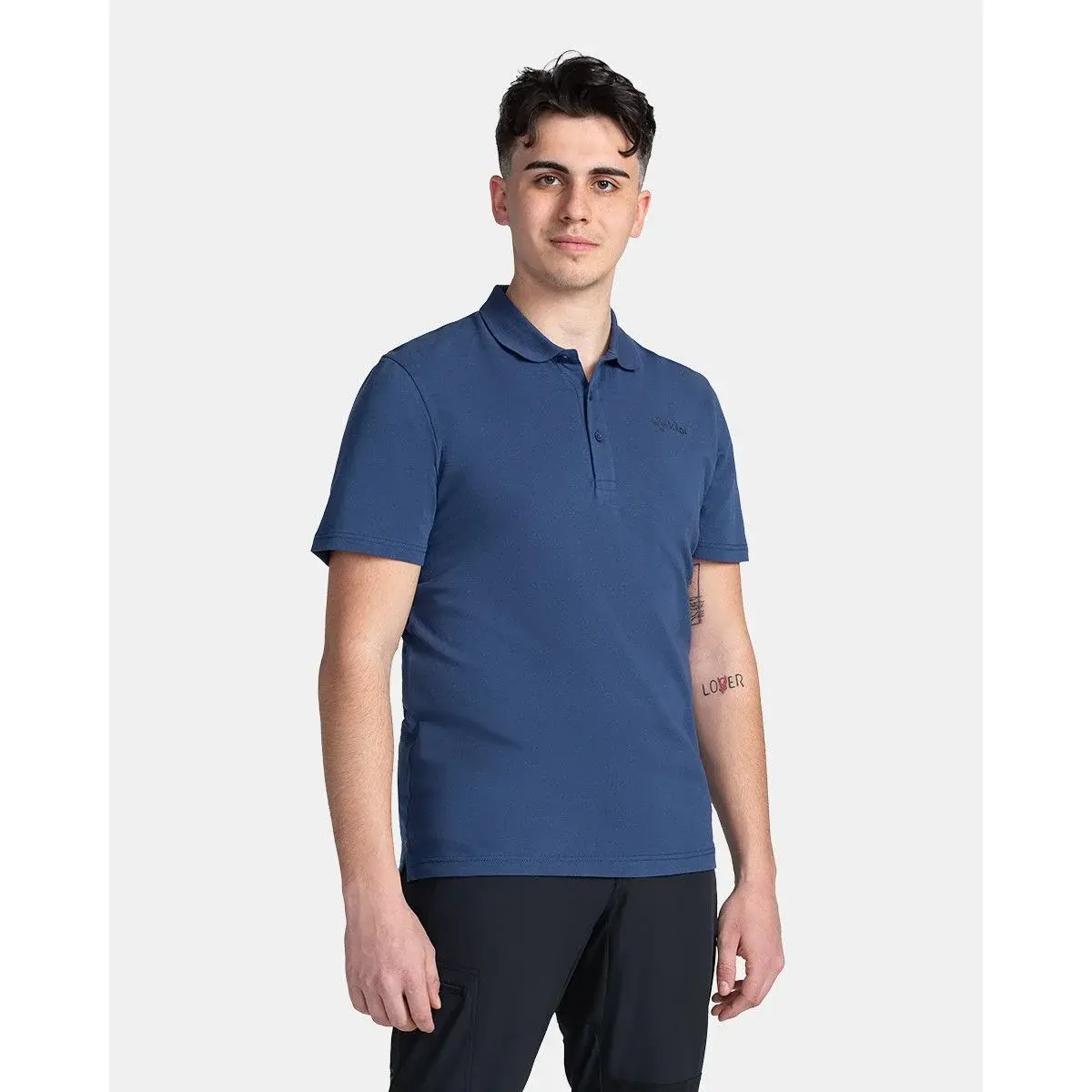 Kilpi Heren katoenen shirt Kilpi Vilar-M donkerblauw