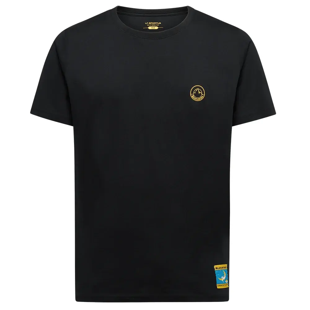 La Sportiva Herenshirt La Sportiva Climbing on the Moon nero/giallo