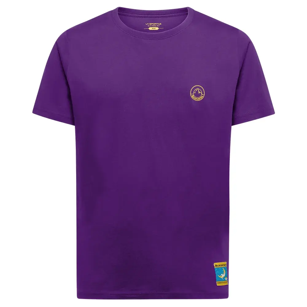 La Sportiva Herenshirt La Sportiva Climbing on the Moon viola/giallo