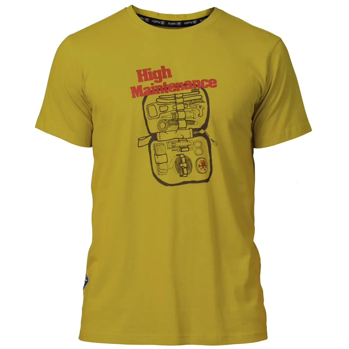 Rafiki Herenshirt Rafiki Slack cress green geel
