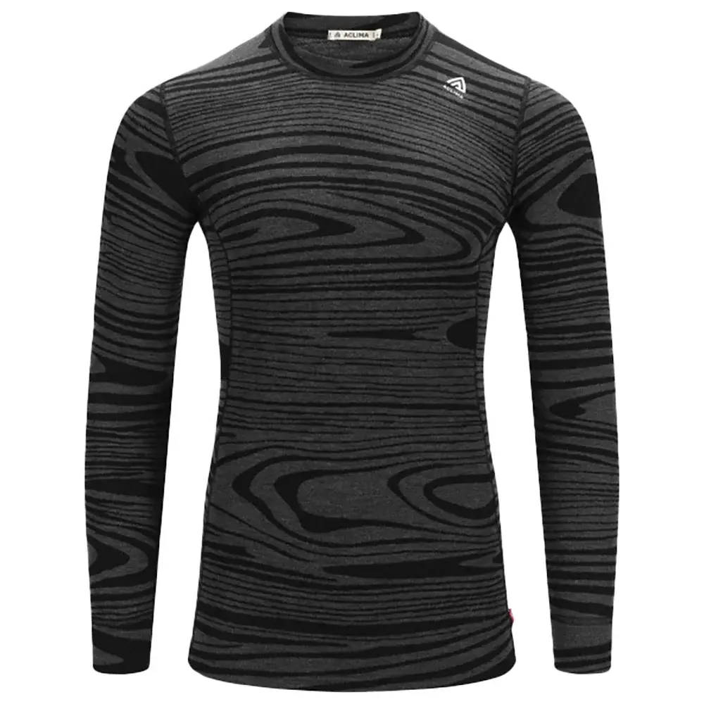 Aclima Herenshirt Aclima WarmWool Crew Neck black motion