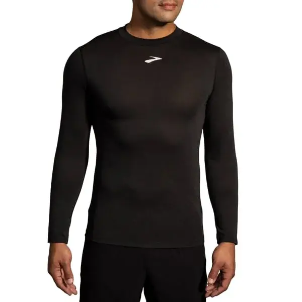 Brooks Herenshirt Brooks High Point Long Sleeve zwart