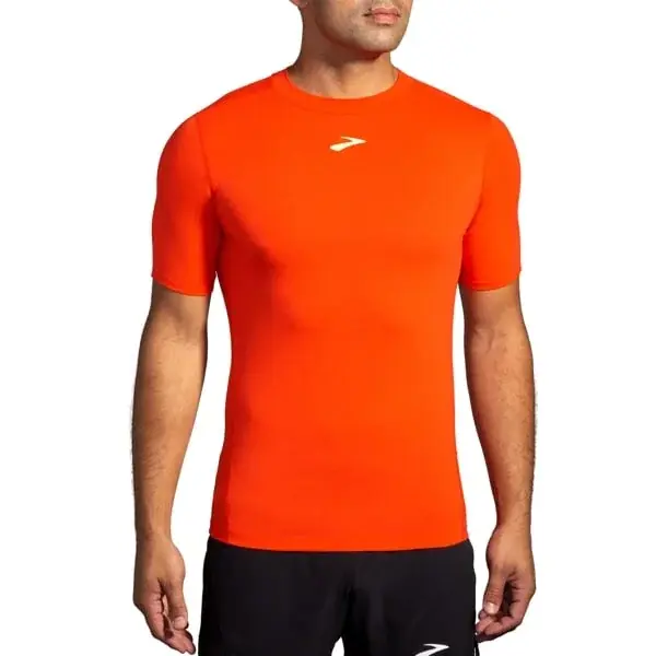 Brooks Herenshirt Brooks High Point Short Sleeve rood