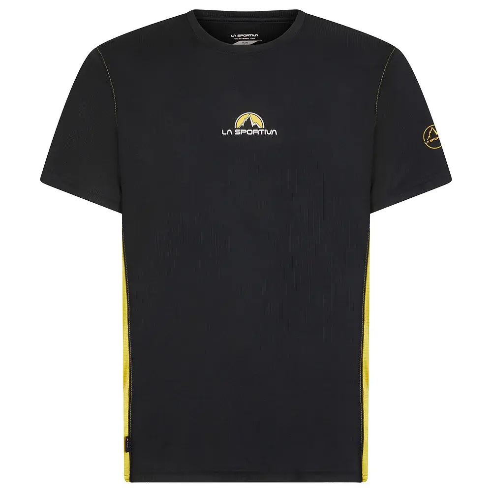 Heren vrijetijdsshirt La Sportiva Promo Tee M Black/Yellow