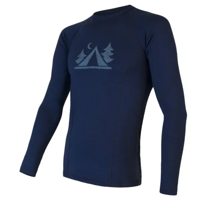 Sensor Heren shirt met lange mouwen Sensor Merino DF Camp deep blue