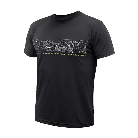 Sensor Heren shirt met korte mouwen Sensor Coolmax Tech GPS zwart