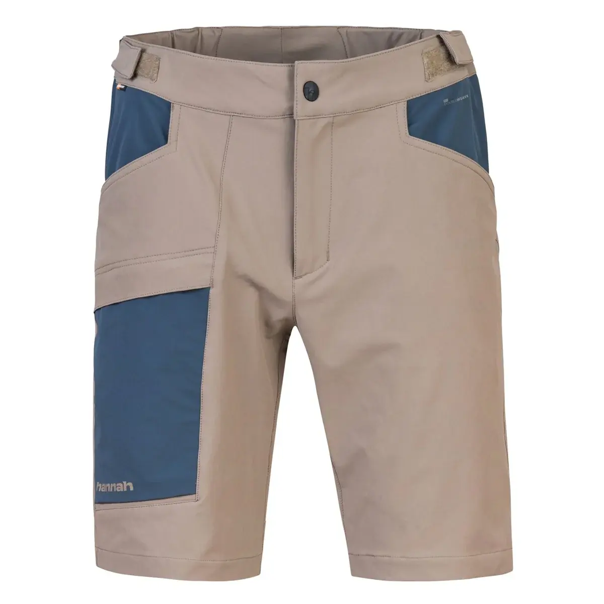 Heren waterafstotende korte broek Hannah Verne 2 Timber wolf/dark slate