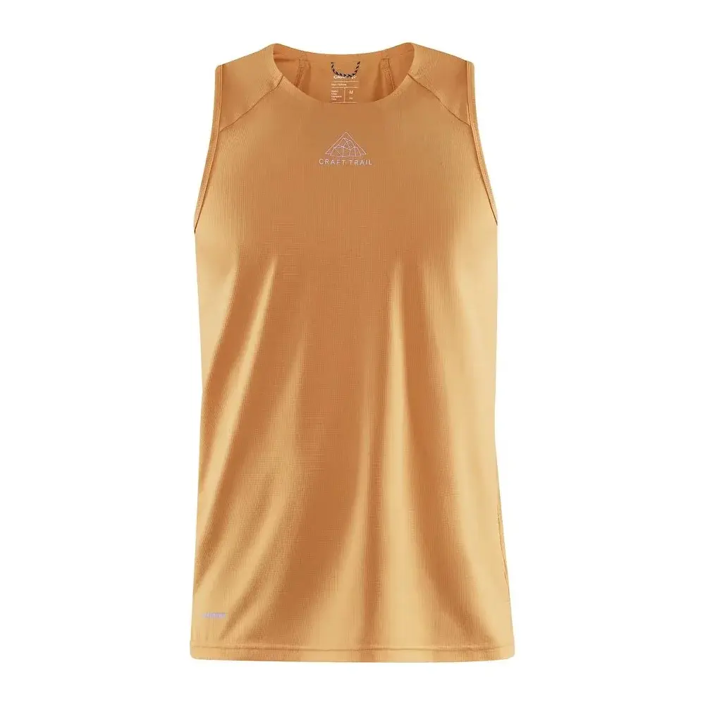 Heren hardloopsinglet Craft PRO Trail oranje