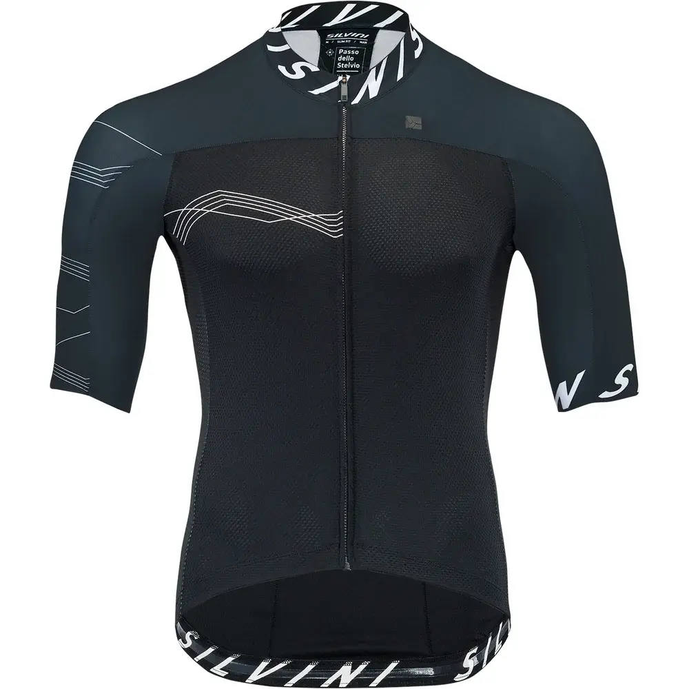 Silvini Heren fietsshirt Silvini Stelvio Black white