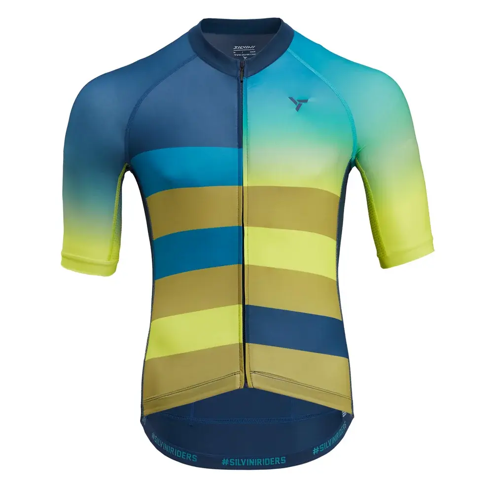Heren sportshirt Silvini Mazzano MD2042 navy-lime