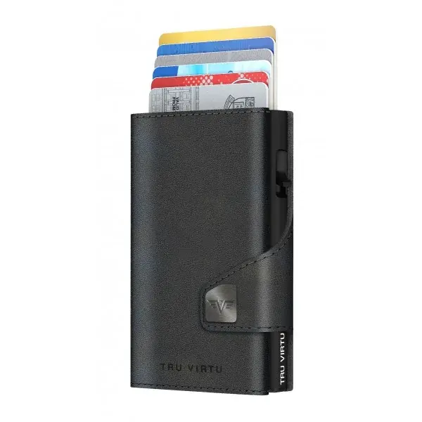 Tru Virtu Portemonnee Tru Virtu Click & Slide van gerecycled PET zwart