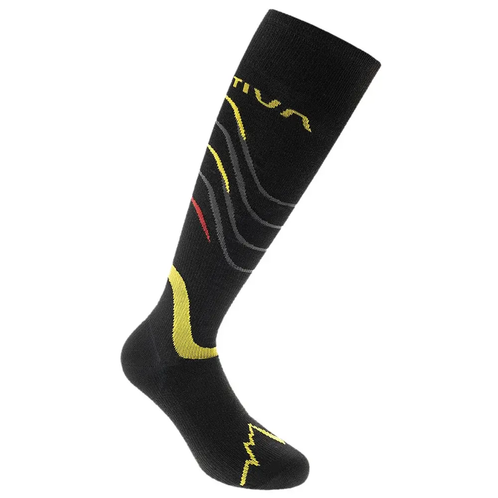 Kniesokken La Sportiva Skimo Race Socks Black/Yellow